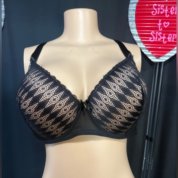 Daisy Fuentes Other - Daisy Fuentes Black and Cream Lace Bra